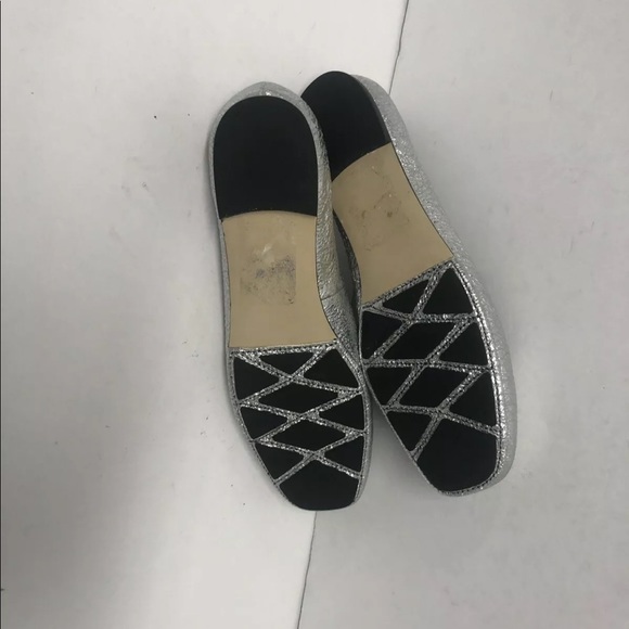 New Tory Burch Metalic Silver Flats Shoes Sz 7.5 M - Picture 6 of 6